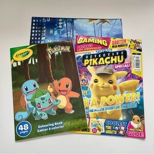 Pokemon Colouring Book and Magazine Lot